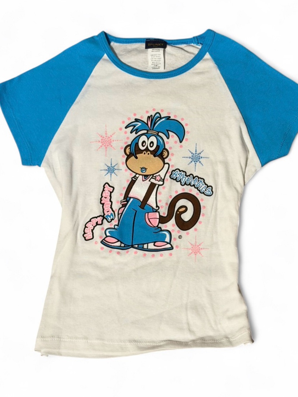 Vintage Spunky USA Happy Monkey Graphic Baby Tee